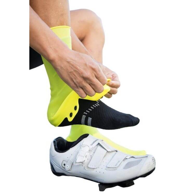 VELOTOZE TALL SHOE COVER SILICONE WITH SNAPS VIS YELLOW