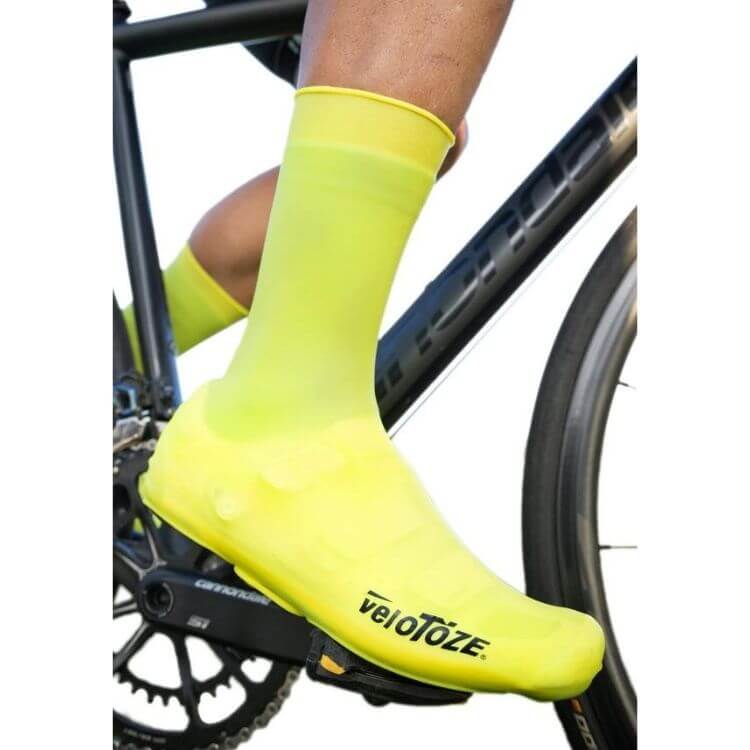 VELOTOZE TALL SHOE COVER SILICONE WITH SNAPS BLACK